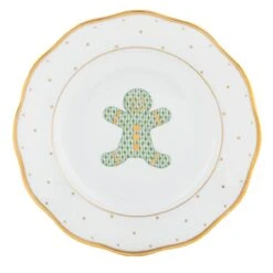 Christmas Dessert Plate, Gingerbread Man