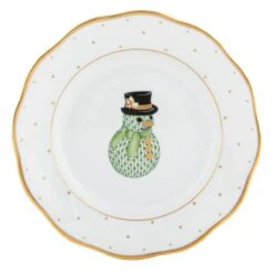 Christmas Dessert Plate, Snowman