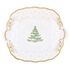 Christmas Tree Square Cake Plate