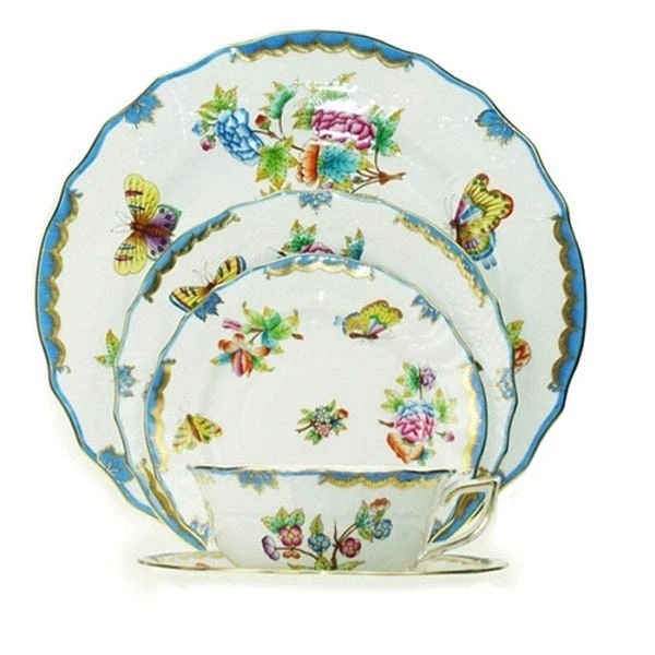 Queen Victoria Blue Dinnerware 3 Queen Victoria Blue Dinnerware