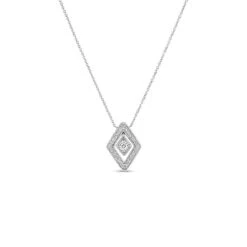 Diamonte 18K White Gold Diamond Necklace