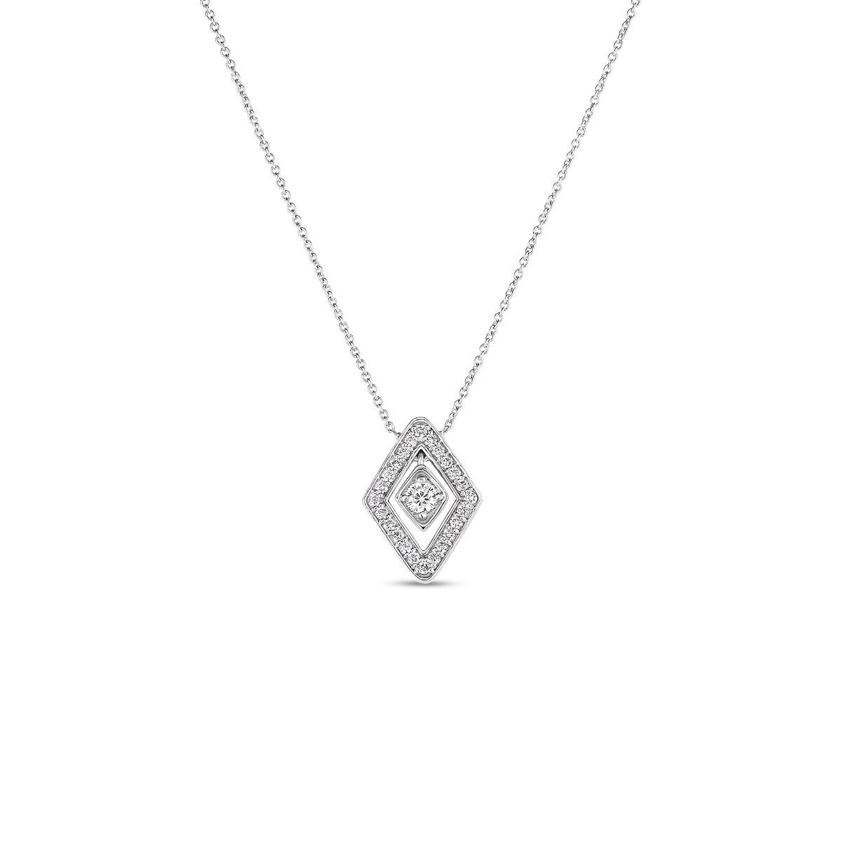 Diamonte 18K White Gold Diamond Necklace 3 Diamonte 18K White Gold Diamond Necklace