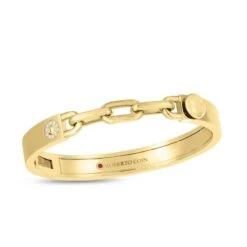 Navarra 18K Gold Diamond Bangle Bracelet
