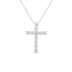 Tiny Treasures 18K Diamond Cross Necklace
