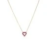 Tiny Treasures Ruby Heart Necklace 2 Tiny Treasures Ruby Heart Necklace -Home Decor Shop roberto coin tiny treasures 18k gold ruby heart necklace 000634aychxr
