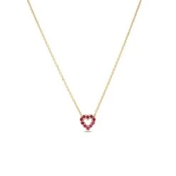 Tiny Treasures Ruby Heart Necklace