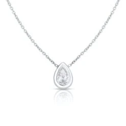 18K Diamond Pear Shape Pendant