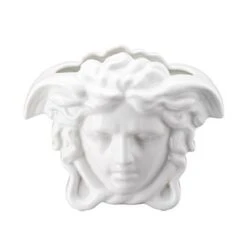 Versace Medusa Grande Vase, White