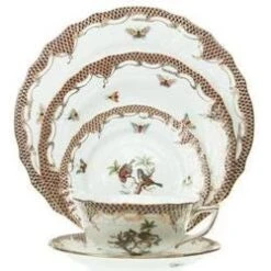 Rothschild Bird Brown Border Dinnerware