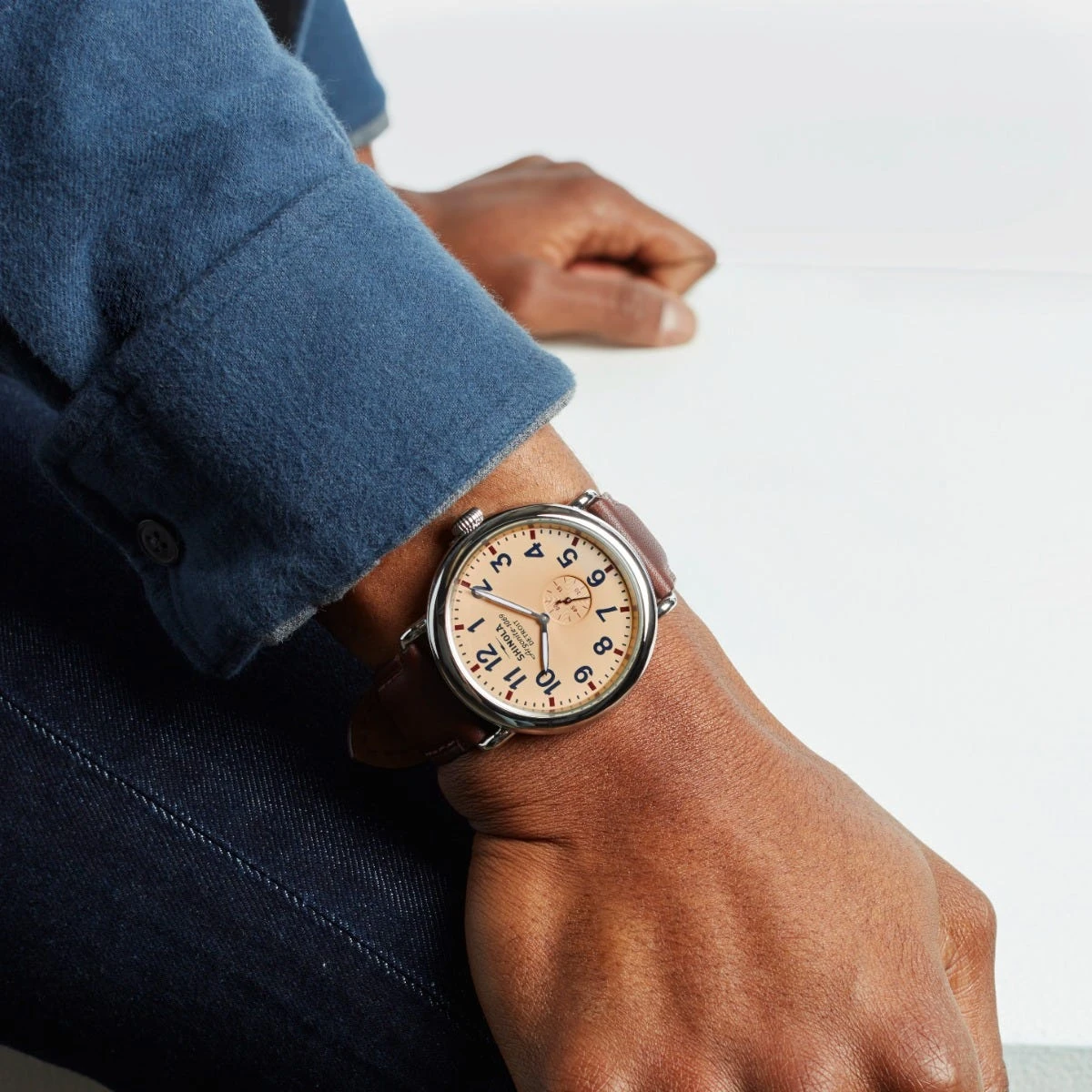 Runwell Sub Second 47mm Watch, Light Beige 7 Runwell Sub Second 47mm Watch, Light Beige - Image 5