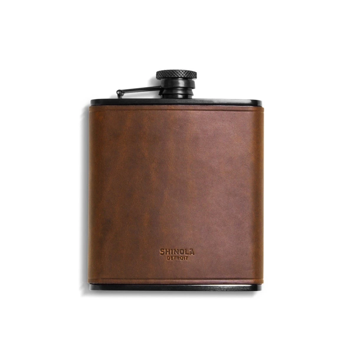 Leather Wrapped Flask, Brown 3 Leather Wrapped Flask, Brown