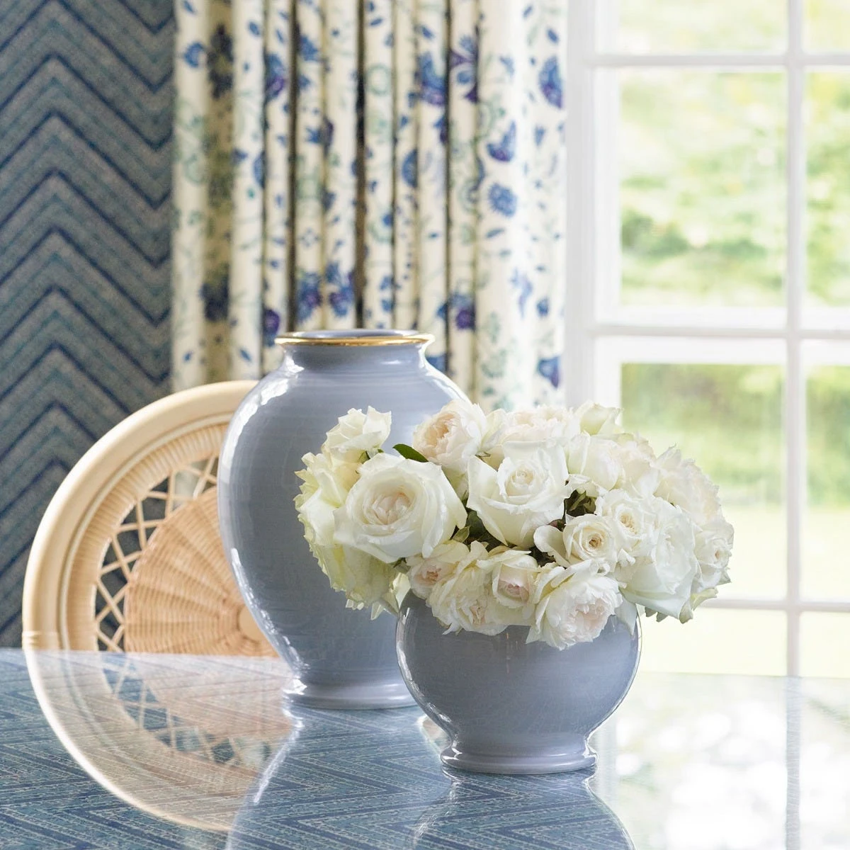 Siena Vase, Blue Haze 4 Siena Vase, Blue Haze - Image 2