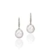 South Sea Pearl & Diamond Drop Earrings