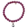 Natural Ruby Bead Daisy Charm Bracelet -Home Decor Shop sydneyevan 0103 1354