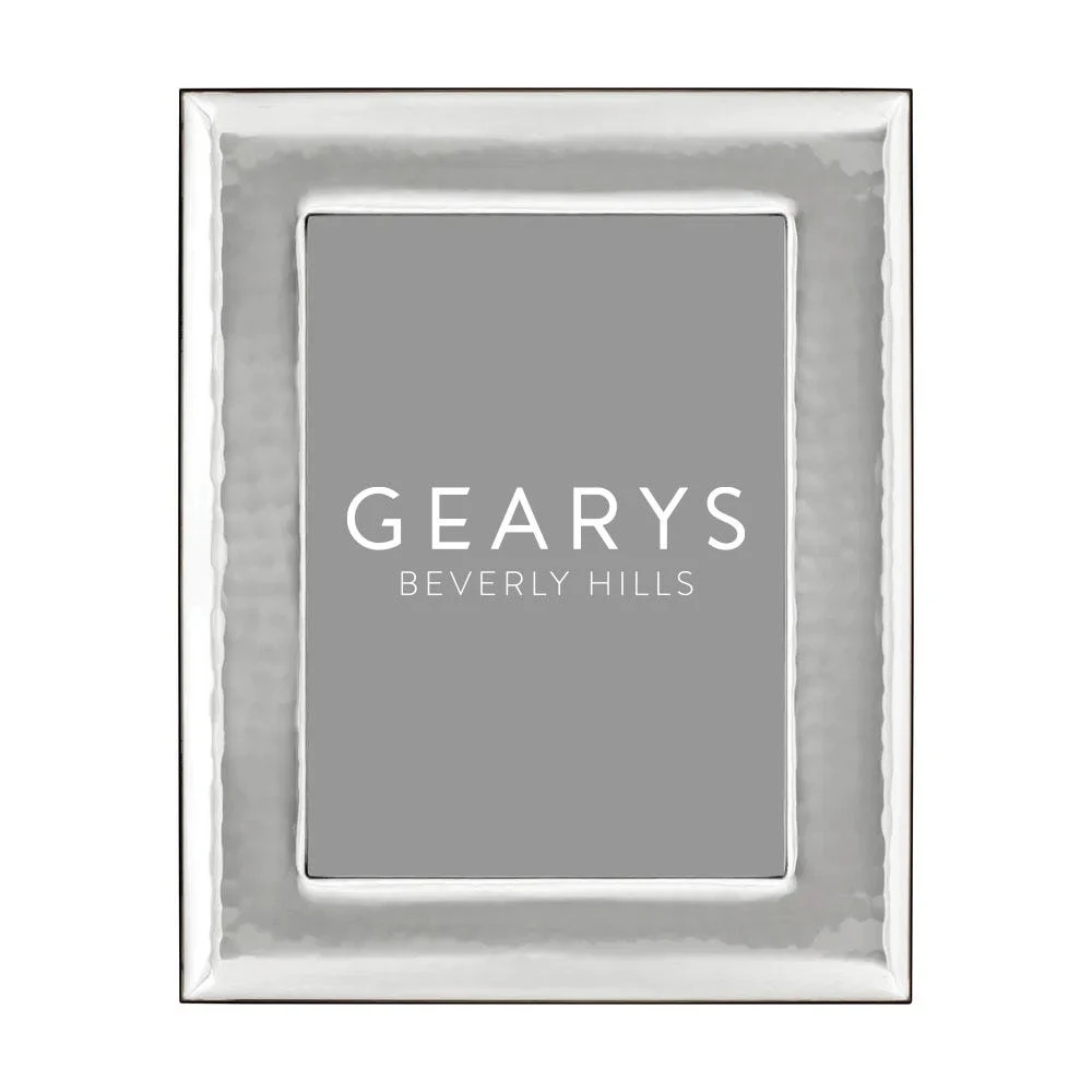 Wide Border Hammered Sterling Overlay Frame