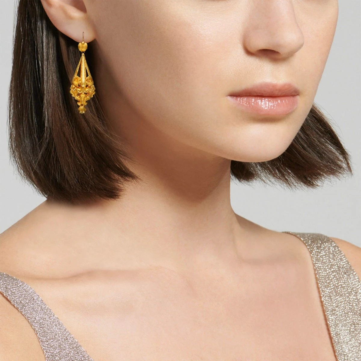 Victorian Foliate Scrollwork Pendant Earrings 4 Victorian Foliate Scrollwork Pendant Earrings - Image 2