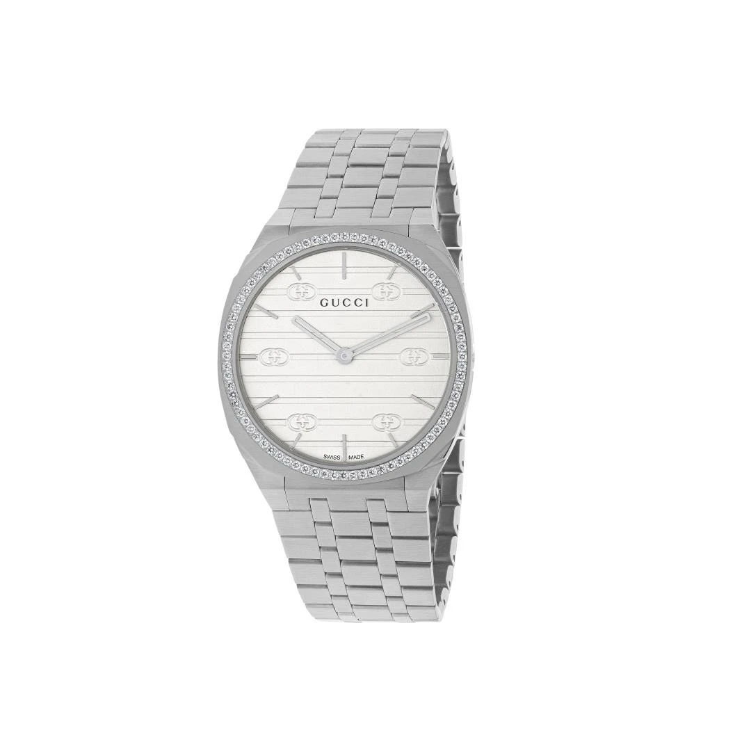 Gucci 25H Diamond Dial Watch 4 Gucci 25H Diamond Dial Watch - Image 2