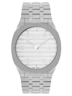 Gucci 25h Silver Dial Watch
