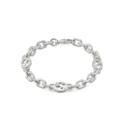Interlocking G Chain Bracelet, Sterling Silver