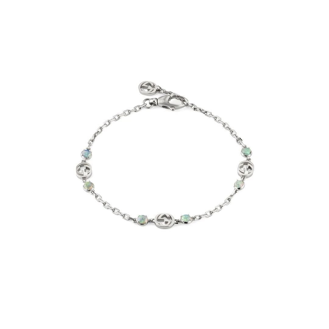 Interlocking GG Station Bracelet, Opal 3 Interlocking GG Station Bracelet, Opal