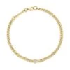 14K Diamond Curb Chain Bracelet