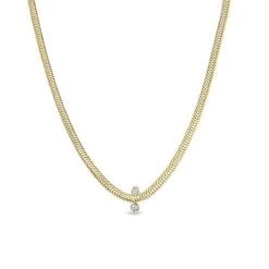 Diamond Snake Chain Necklace